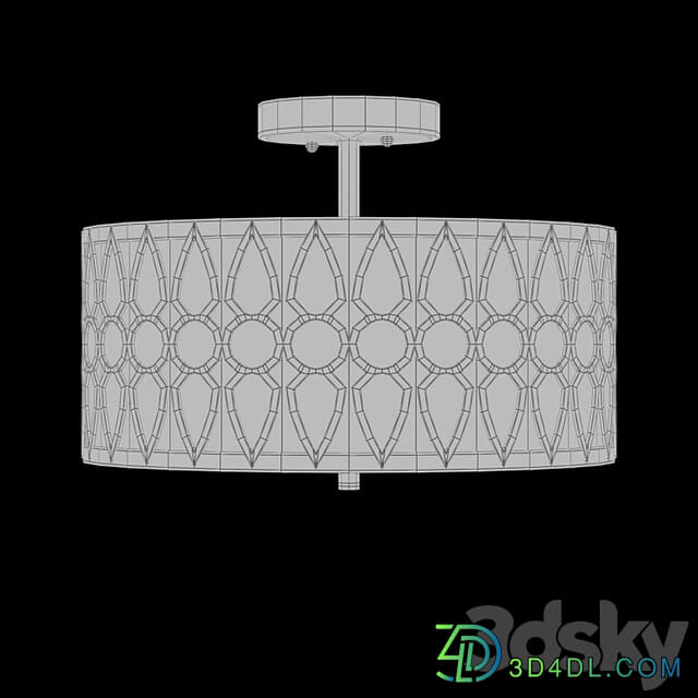 Aaru Fabric Semi Flush Mount MK3