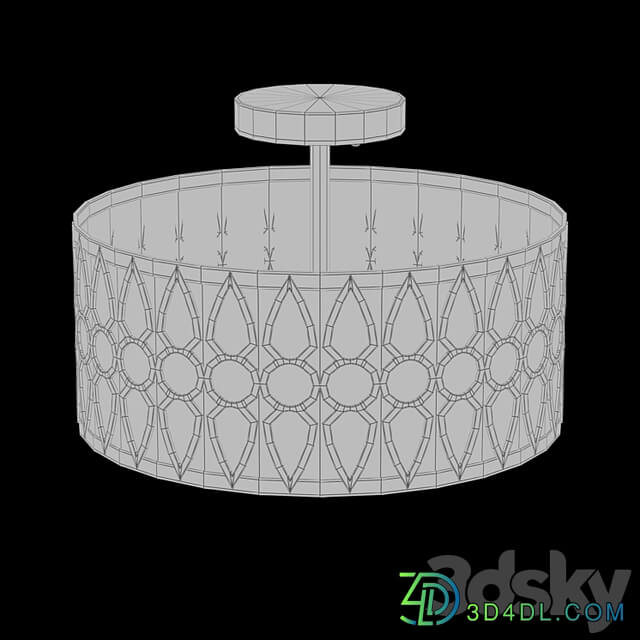 Aaru Fabric Semi Flush Mount MK3