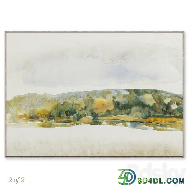 Large Panoramic Calm Landscape Wall Art C 702