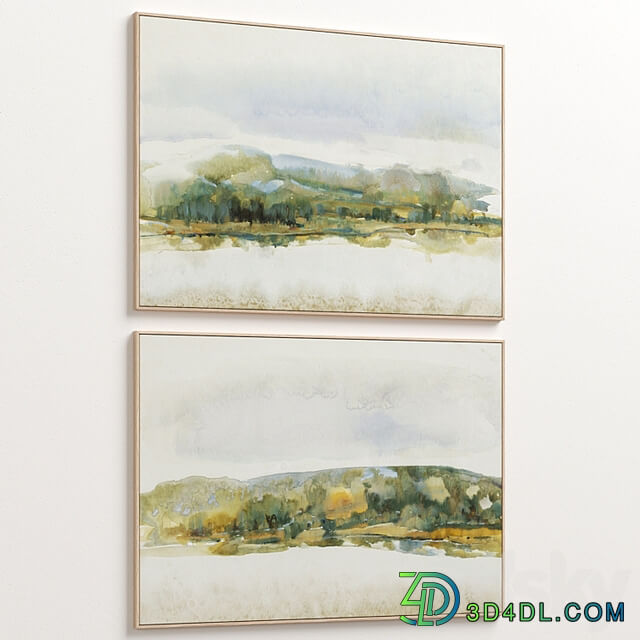 Large Panoramic Calm Landscape Wall Art C 702