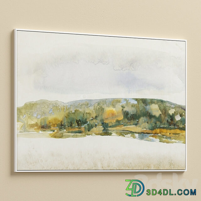Large Panoramic Calm Landscape Wall Art C 702