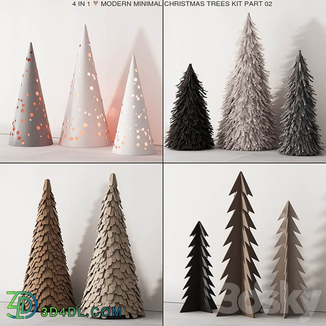 238 happy new year 02 modern christmas trees 02