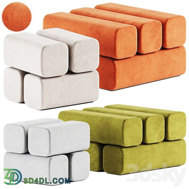 Drova Pouf 4 and 6 by Woo Furniture / Pouf