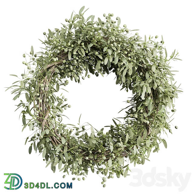 Wreath Set 16 Olive