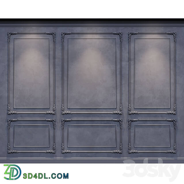 Wall molding classic 2 black and white