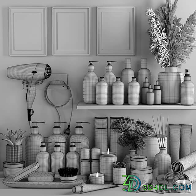 bathroom accessories 15 vray