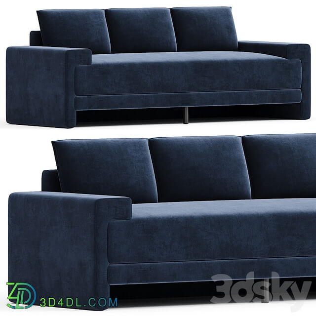 CAMDEN INK BLUE VELVET SOFA