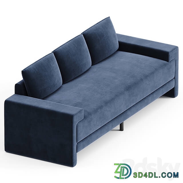 CAMDEN INK BLUE VELVET SOFA