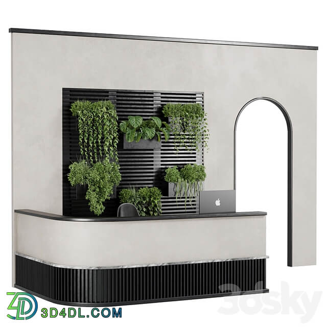 Reception Desk and Wall plant office furniture 10