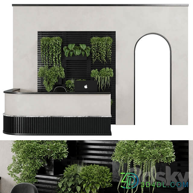 Reception Desk and Wall plant office furniture 10