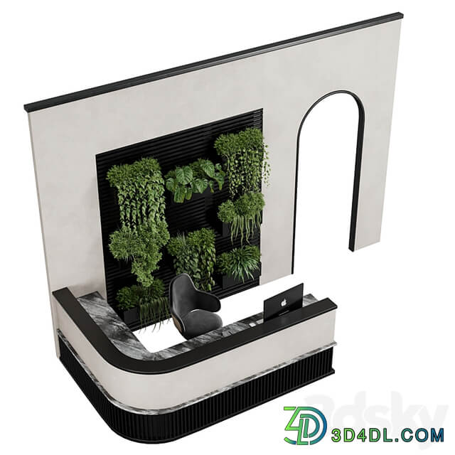 Reception Desk and Wall plant office furniture 10