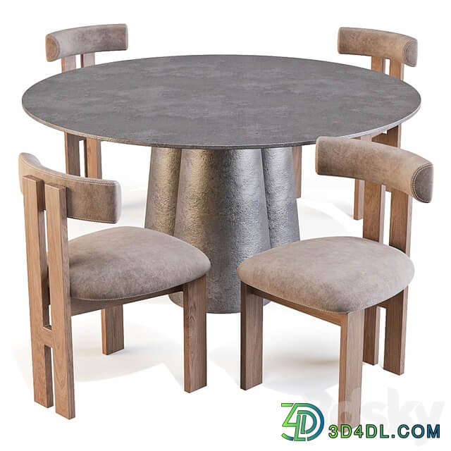 Dining Set: Crate and Barrel (Davenport Table and Ceremonie Chairs)