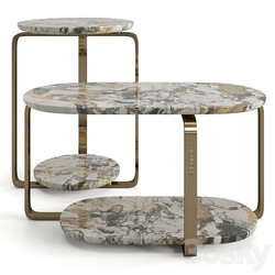 Visionnaire Button coffee tables set 