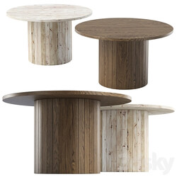 Eric Wooden Round Dining Table by Bpoint Design 