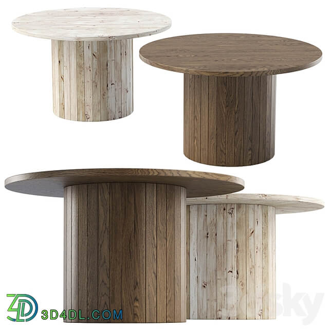 Eric Wooden Round Dining Table by Bpoint Design