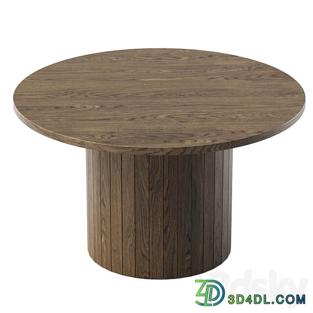 Eric Wooden Round Dining Table by Bpoint Design