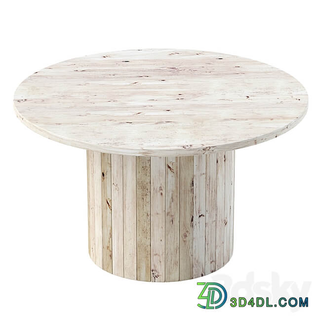 Eric Wooden Round Dining Table by Bpoint Design
