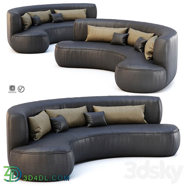 Jenifer Restaurant Leather Sofa