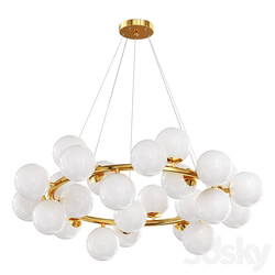 Opal Glass Ball Chandelier Lamp 