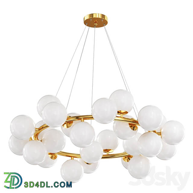 Opal Glass Ball Chandelier Lamp