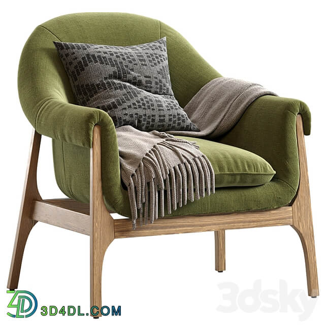 INDIO WOOD ACCENT CHAIR IN HAZE