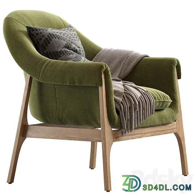 INDIO WOOD ACCENT CHAIR IN HAZE