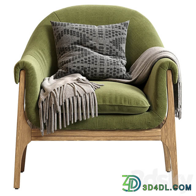 INDIO WOOD ACCENT CHAIR IN HAZE