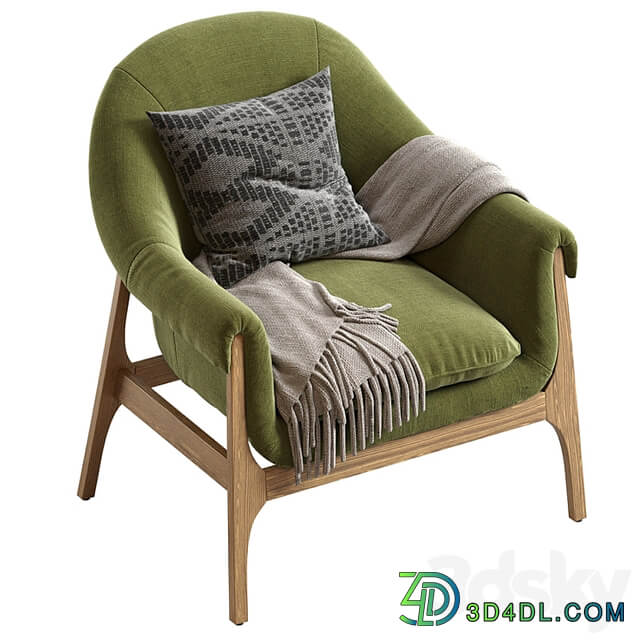 INDIO WOOD ACCENT CHAIR IN HAZE