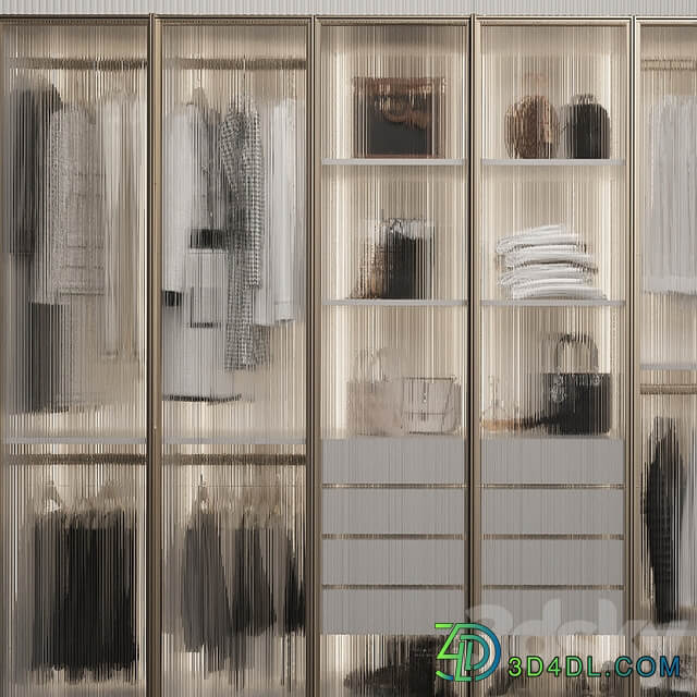 Wardrobe with glass doors 3