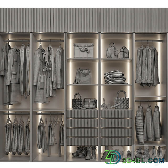 Wardrobe with glass doors 3