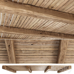 Wooden Ceiling V4 / Straight wooden ceiling 