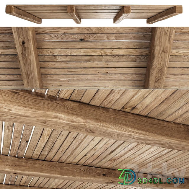 Wooden Ceiling V4 / Straight wooden ceiling