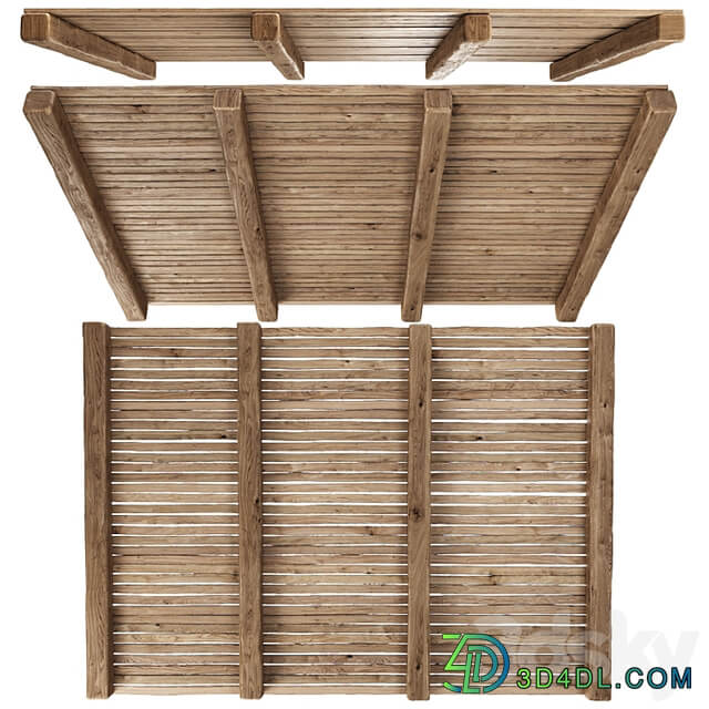 Wooden Ceiling V4 / Straight wooden ceiling