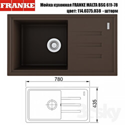 Wash kitchen FRANKE MALTA BSG 611 78 