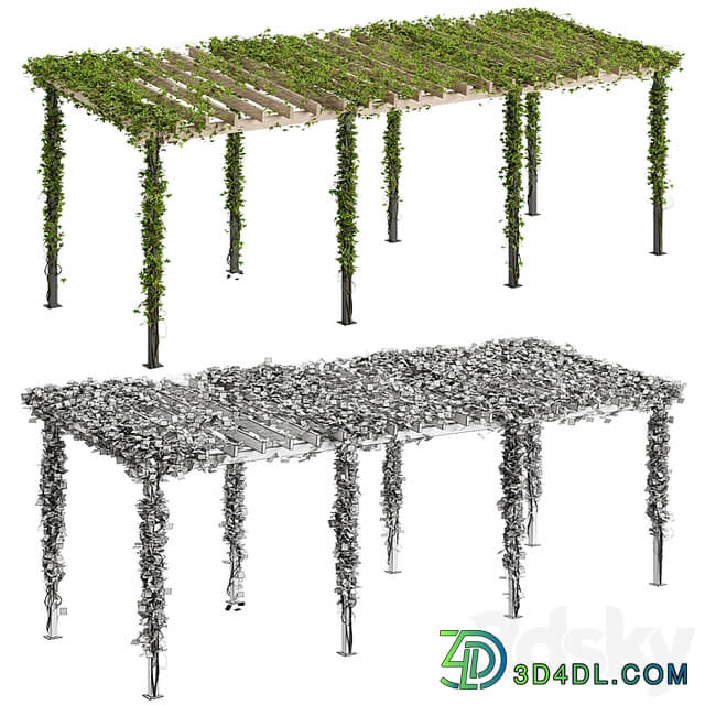 Pergola with Ivy v10