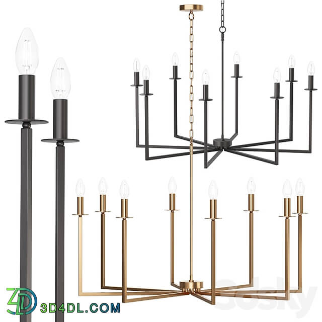 Chandelier Cohen – Brass & Black