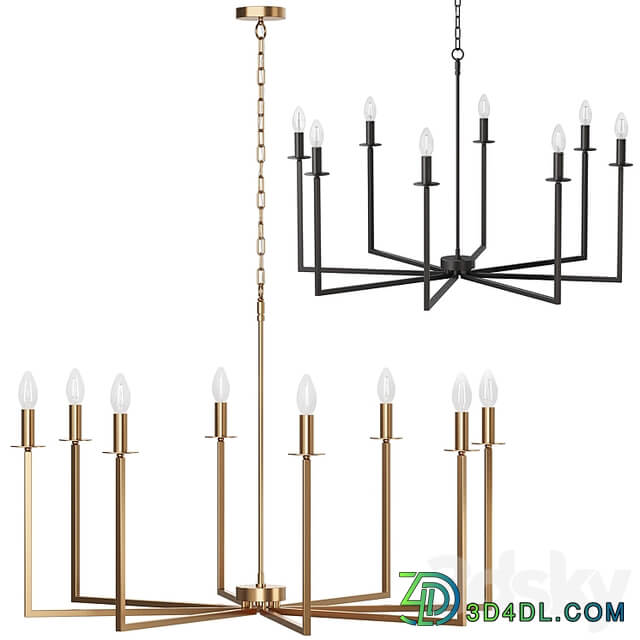 Chandelier Cohen – Brass & Black