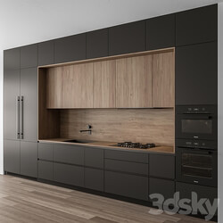 Kitchen Modern Wood and Black 114 