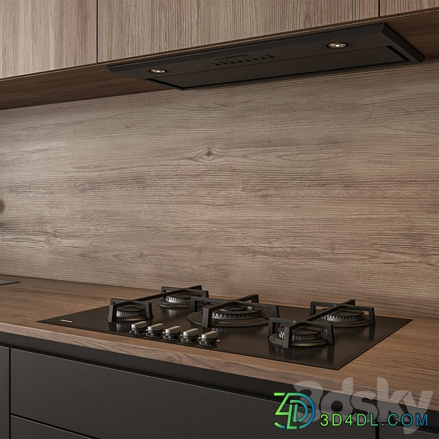 Kitchen Modern Wood and Black 114