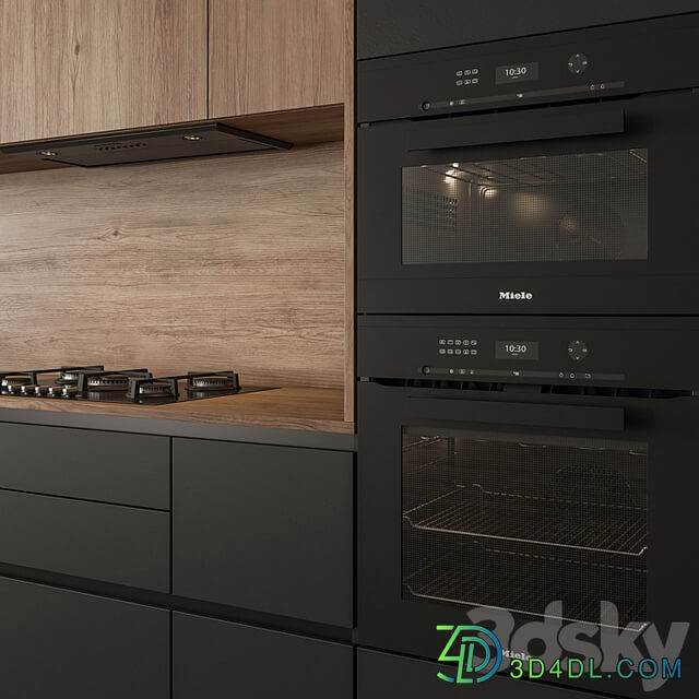 Kitchen Modern Wood and Black 114