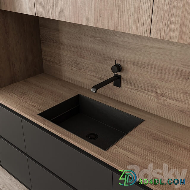 Kitchen Modern Wood and Black 114