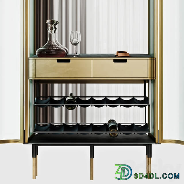 Wine cabinet/showcase. New Format, Plano