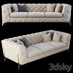 Homary 91 Beige Modern Chesterfield 