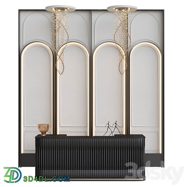 Neoclassical reception desk 13