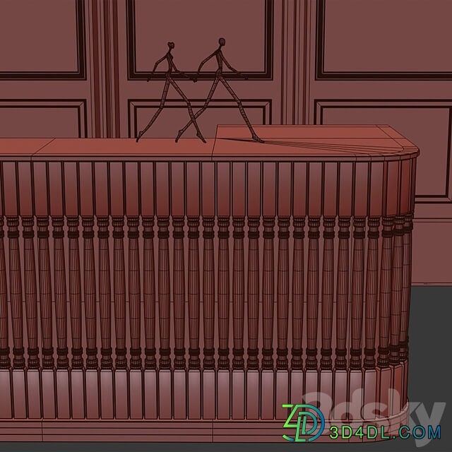 Neoclassical reception desk 13