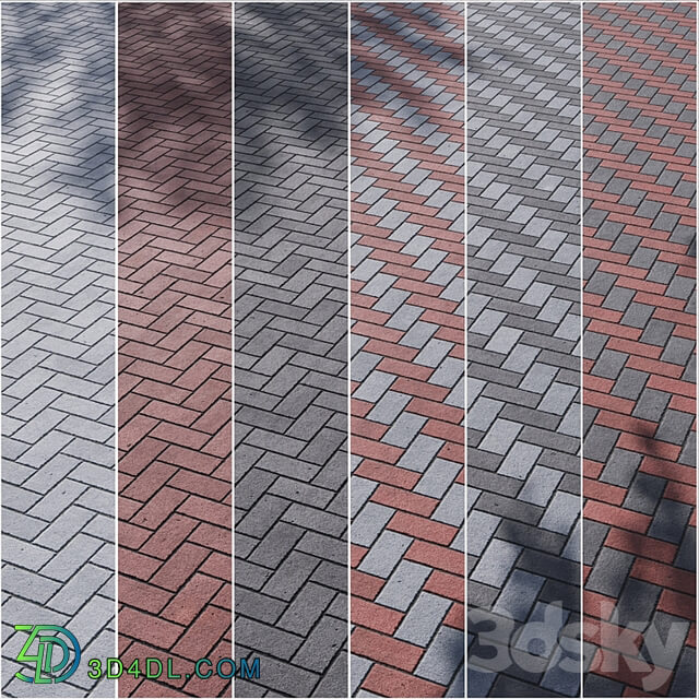 Paving Concrete Set 01(6 type colors)