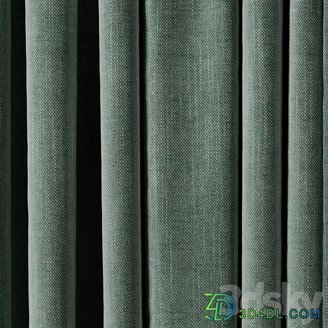 Low width curtains 04 set green