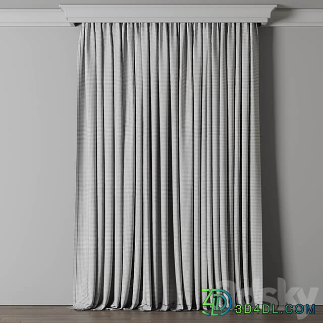 Low width curtains 04 set green