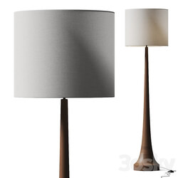 Rose and Gray Mango Wood Floor Lamp 