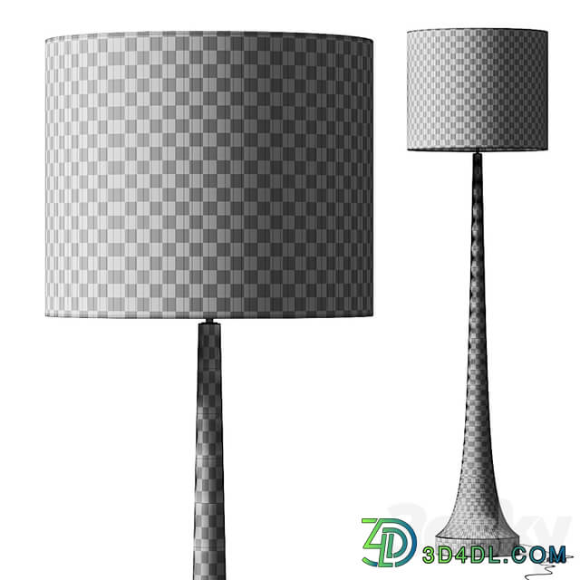 Rose and Gray Mango Wood Floor Lamp